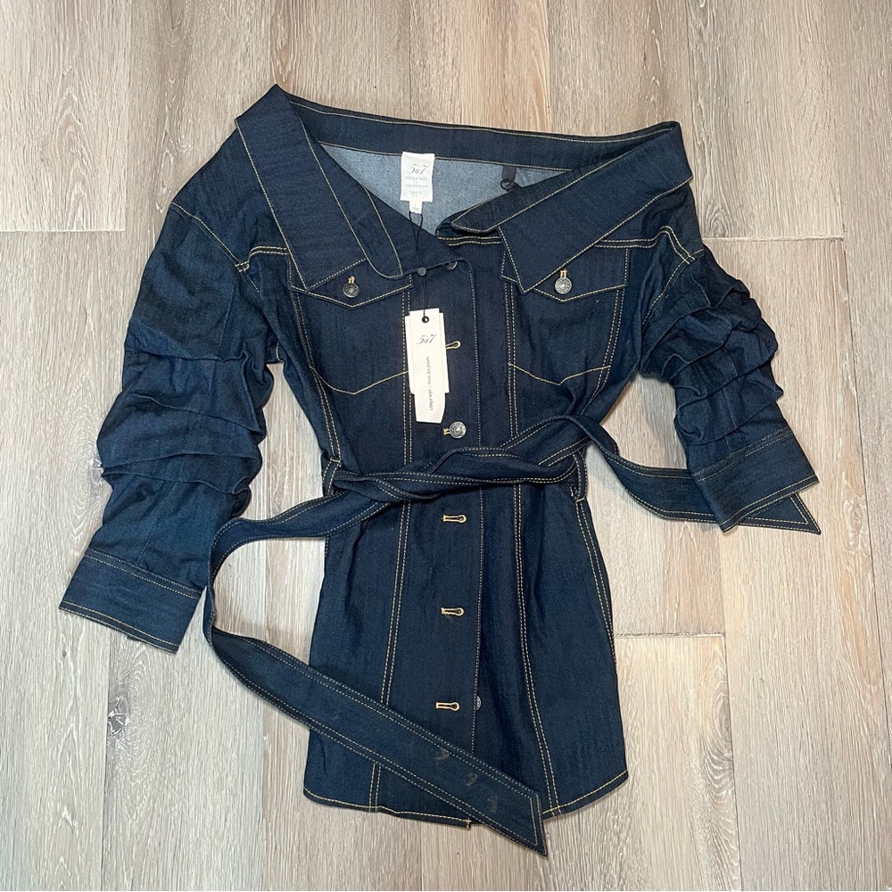 Jean dress strapless